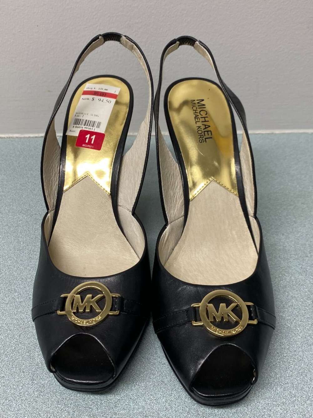 Michael Kors Rochelle Black Sling Size 11